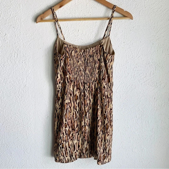 Aritzia Sunday Best Chiara Mini Dress Leopard Tan Sz 4 - Picture 3 of 7